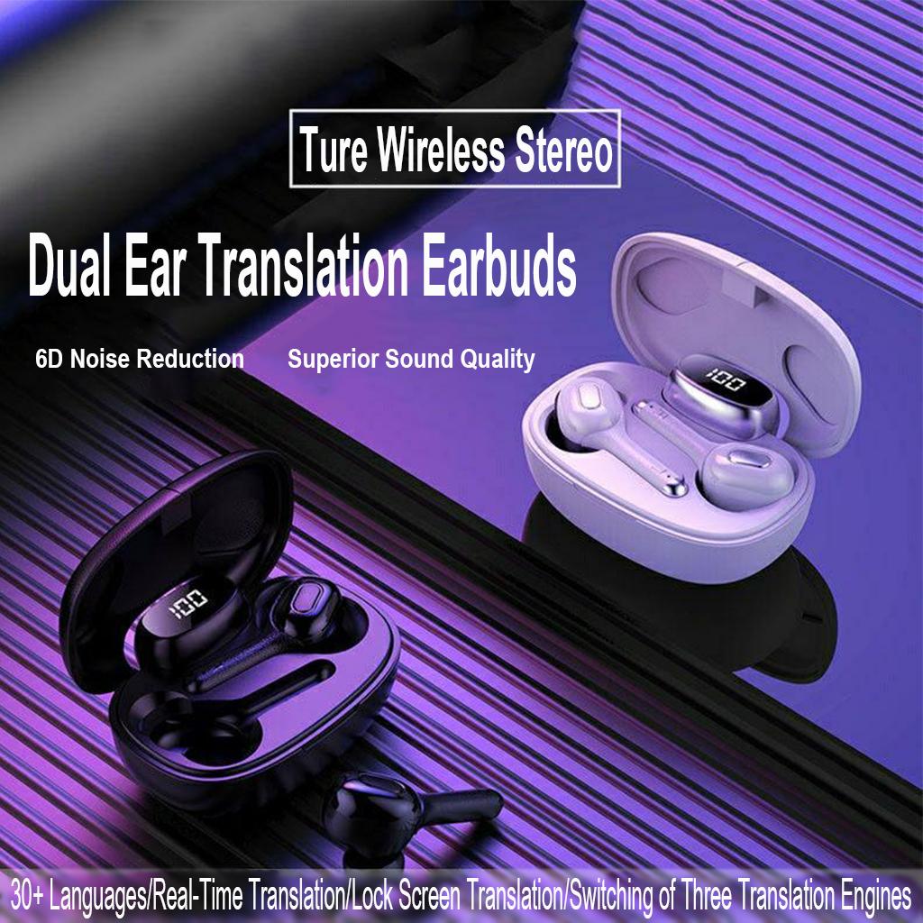 TWS Earbuds Wireless Translation Earphone White with Translation Function