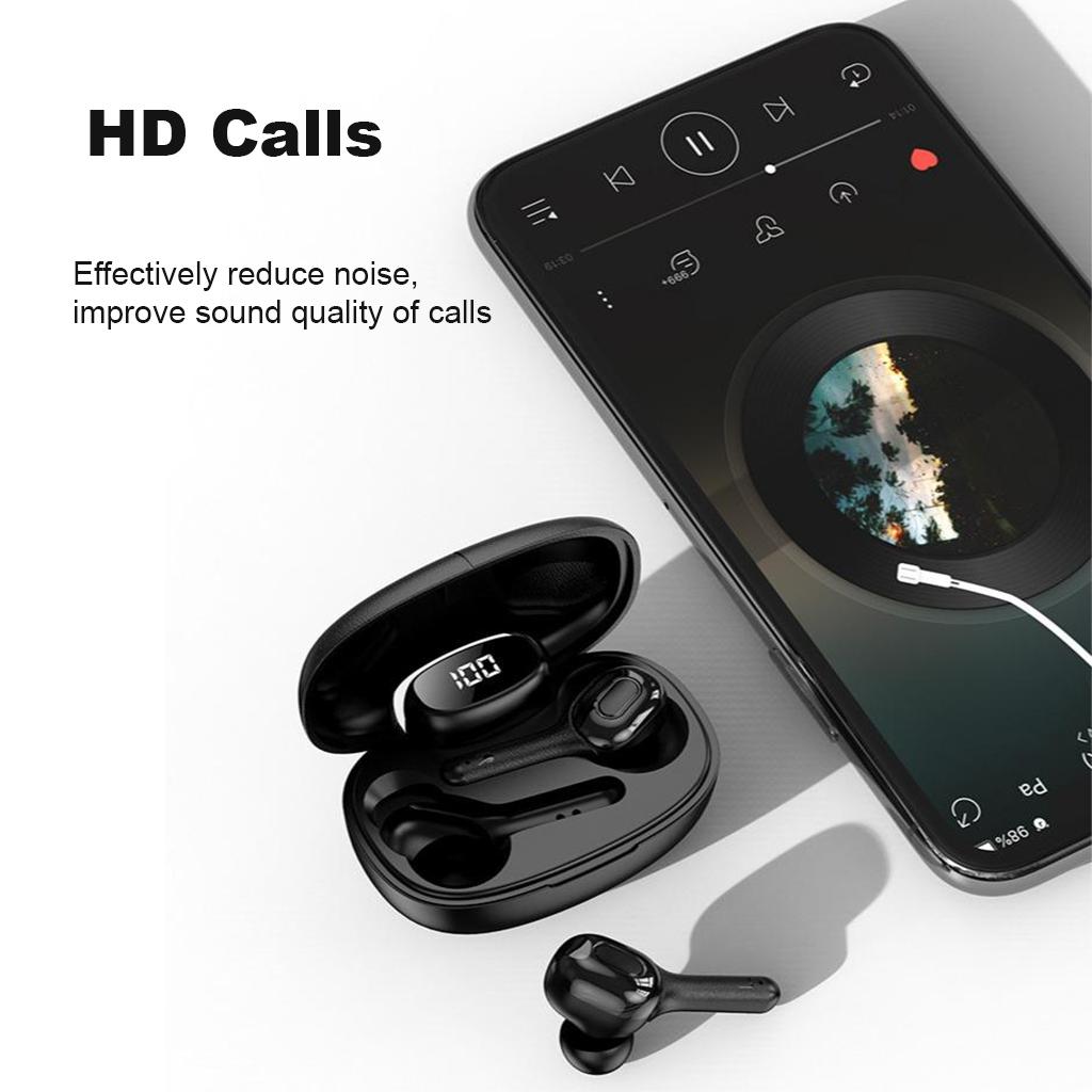 TWS Earbuds Wireless Translation Earphone Black without Translation Function
