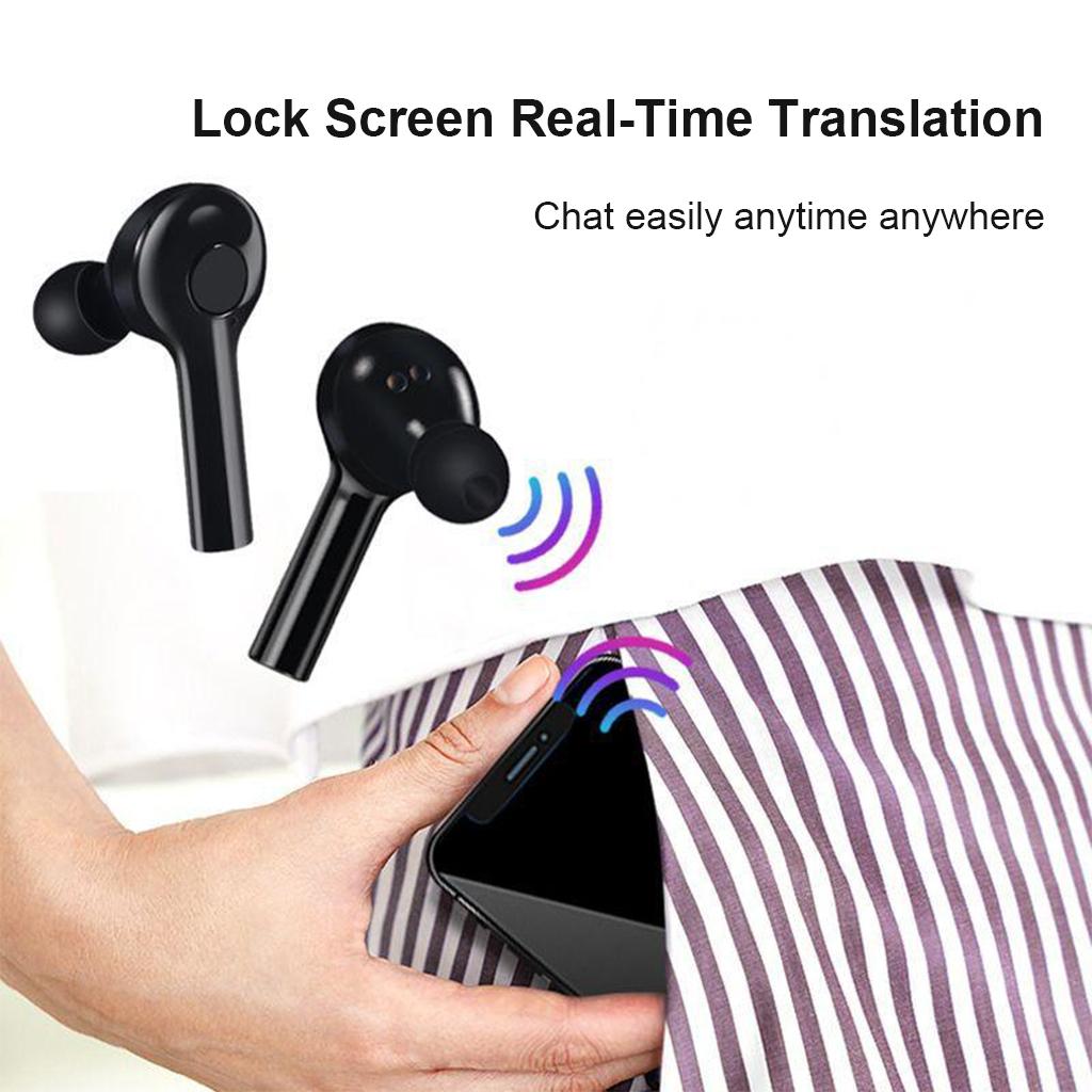 TWS Earbuds Wireless Translation Headphones Black with Translation