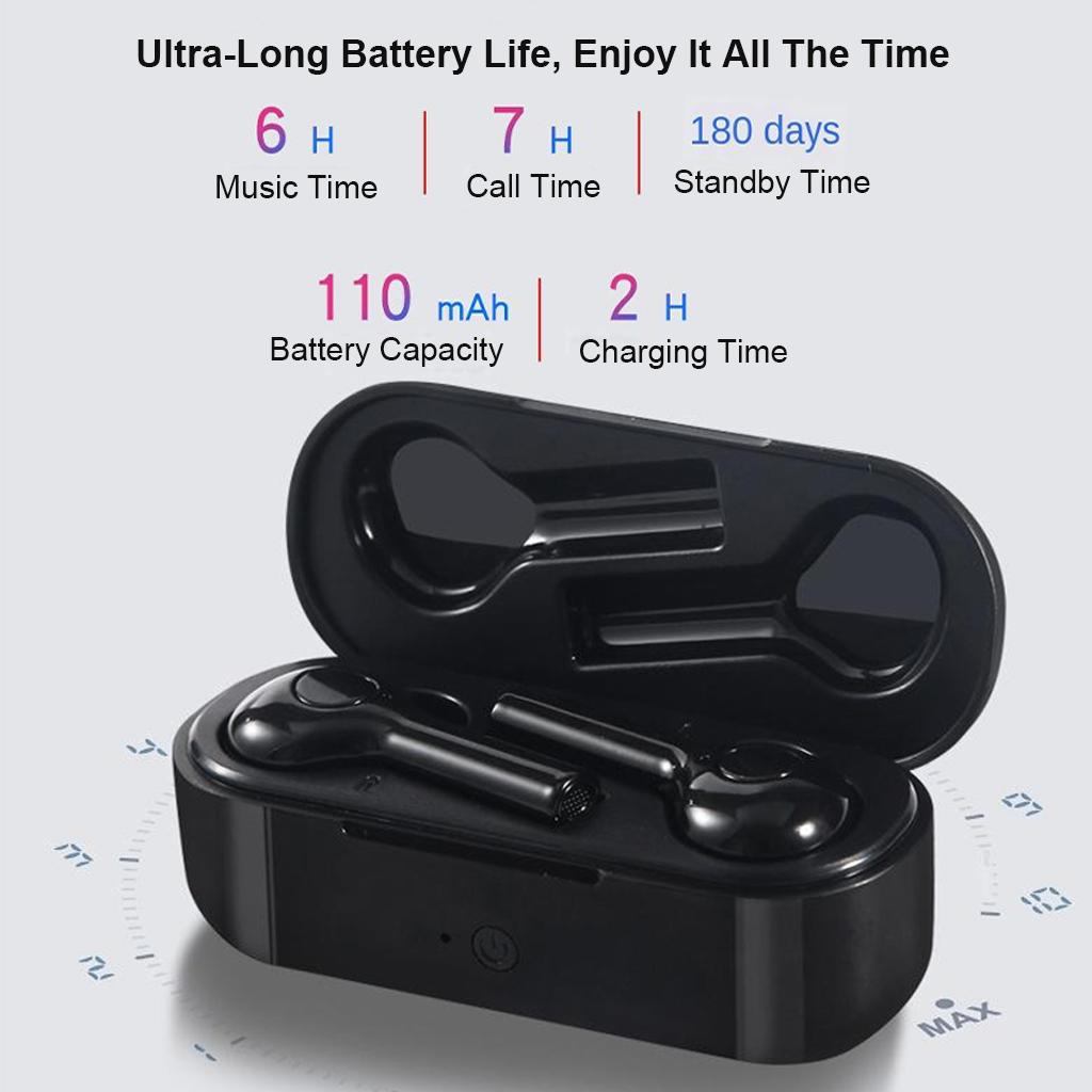 TWS Earbuds Wireless Translation Headphones Black without Translation