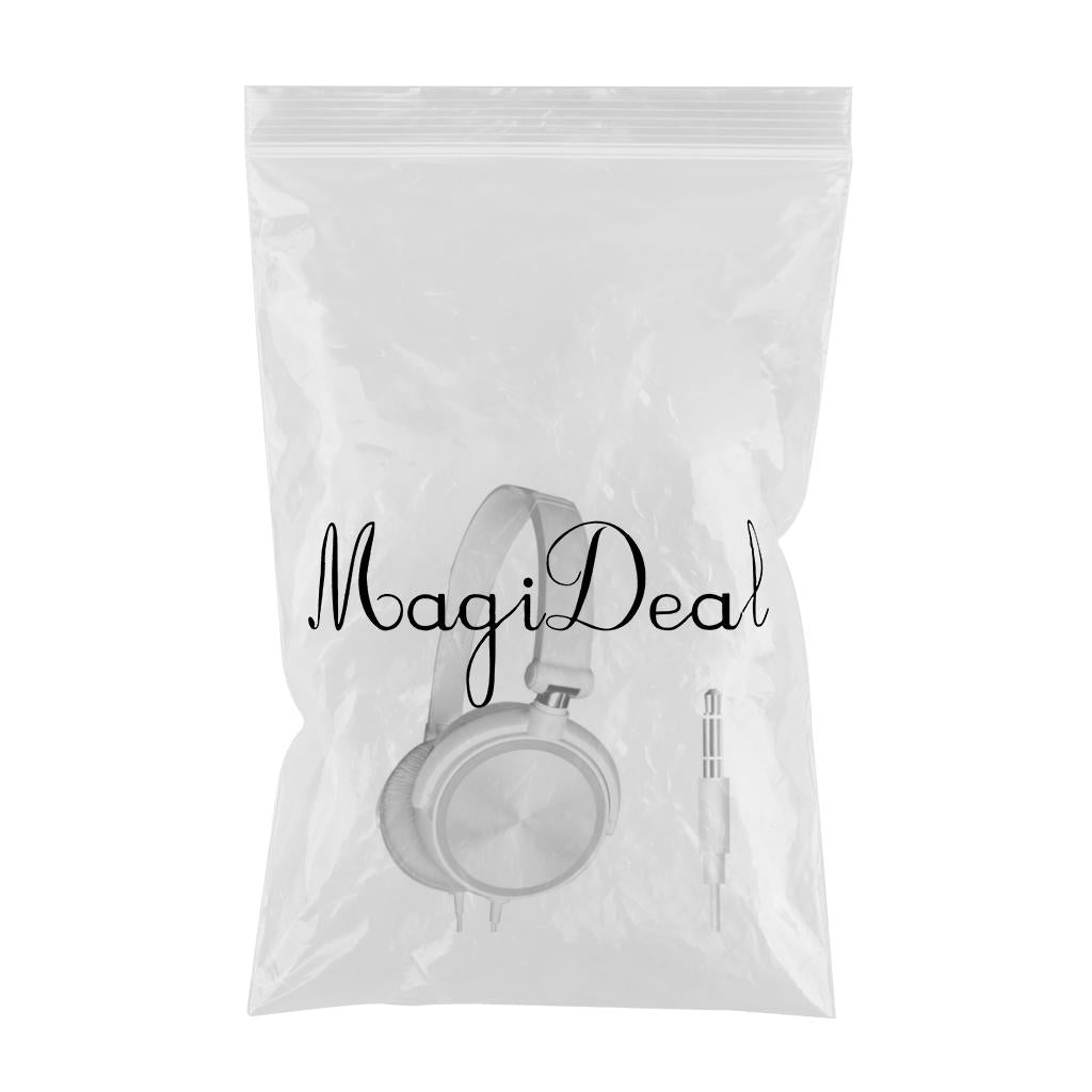 S1 Portable 3.5mm Wired Headset Stereo Foldable Headphones White