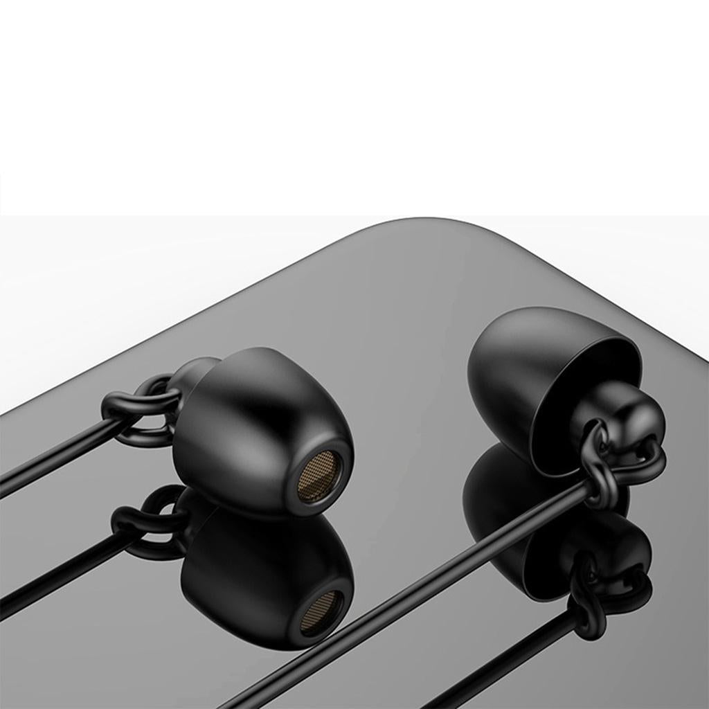 3.5mm Sleep Earplugs Earphone black with Volume Control Mic