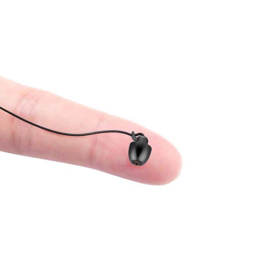 3.5mm Sleep Earplugs Earphone black with Volume Control Mic