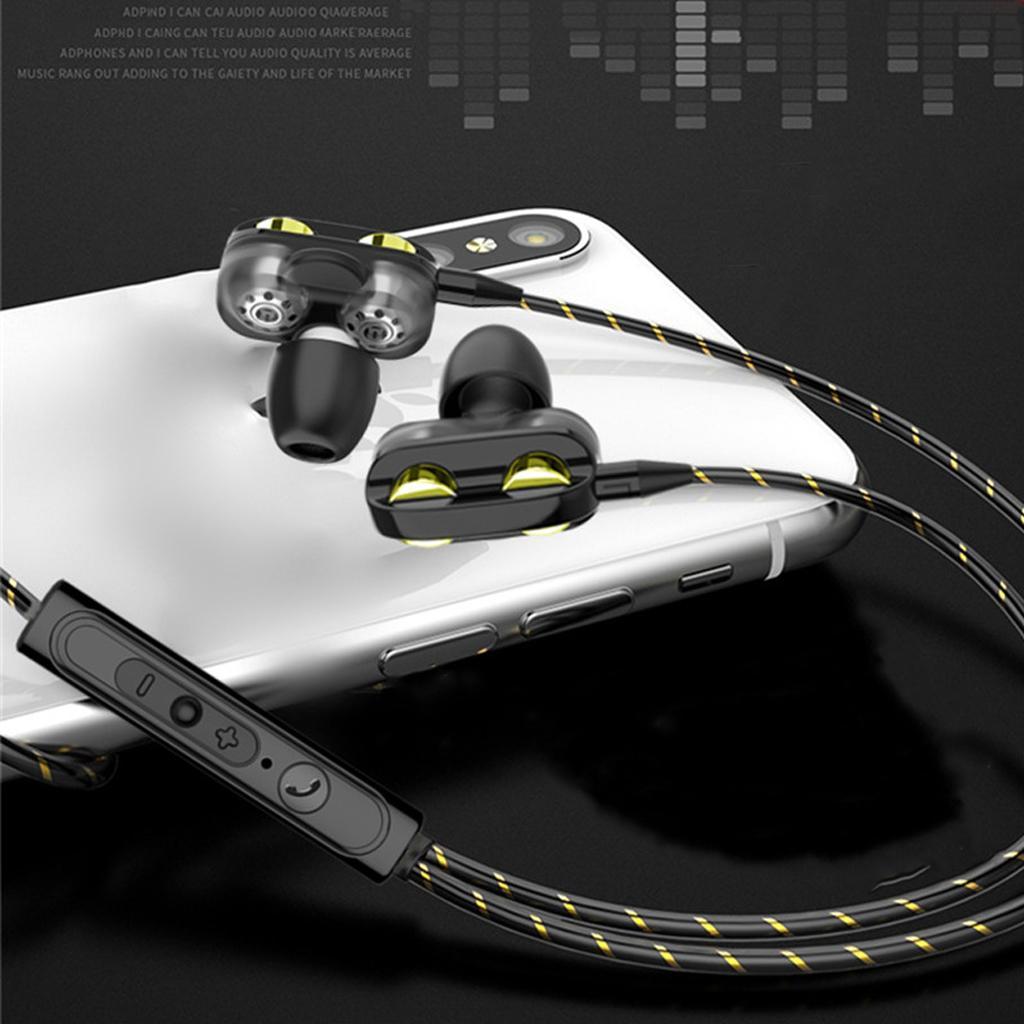 Dual Driver In-Ear Earphones Type C Stereo Headphones with 120cm Cable Black