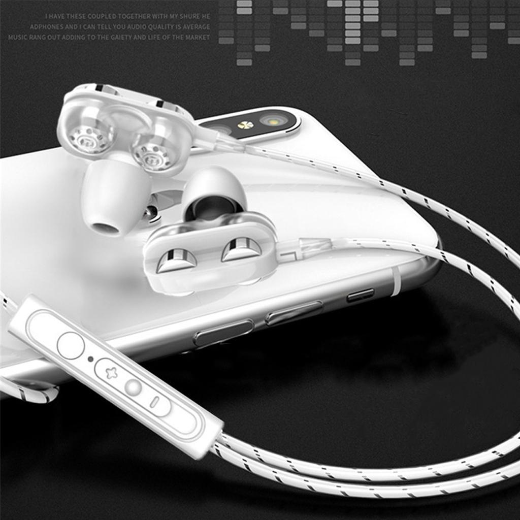 Dual Driver In-Ear Earphones Type C Stereo Headphones with 120cm Cable White