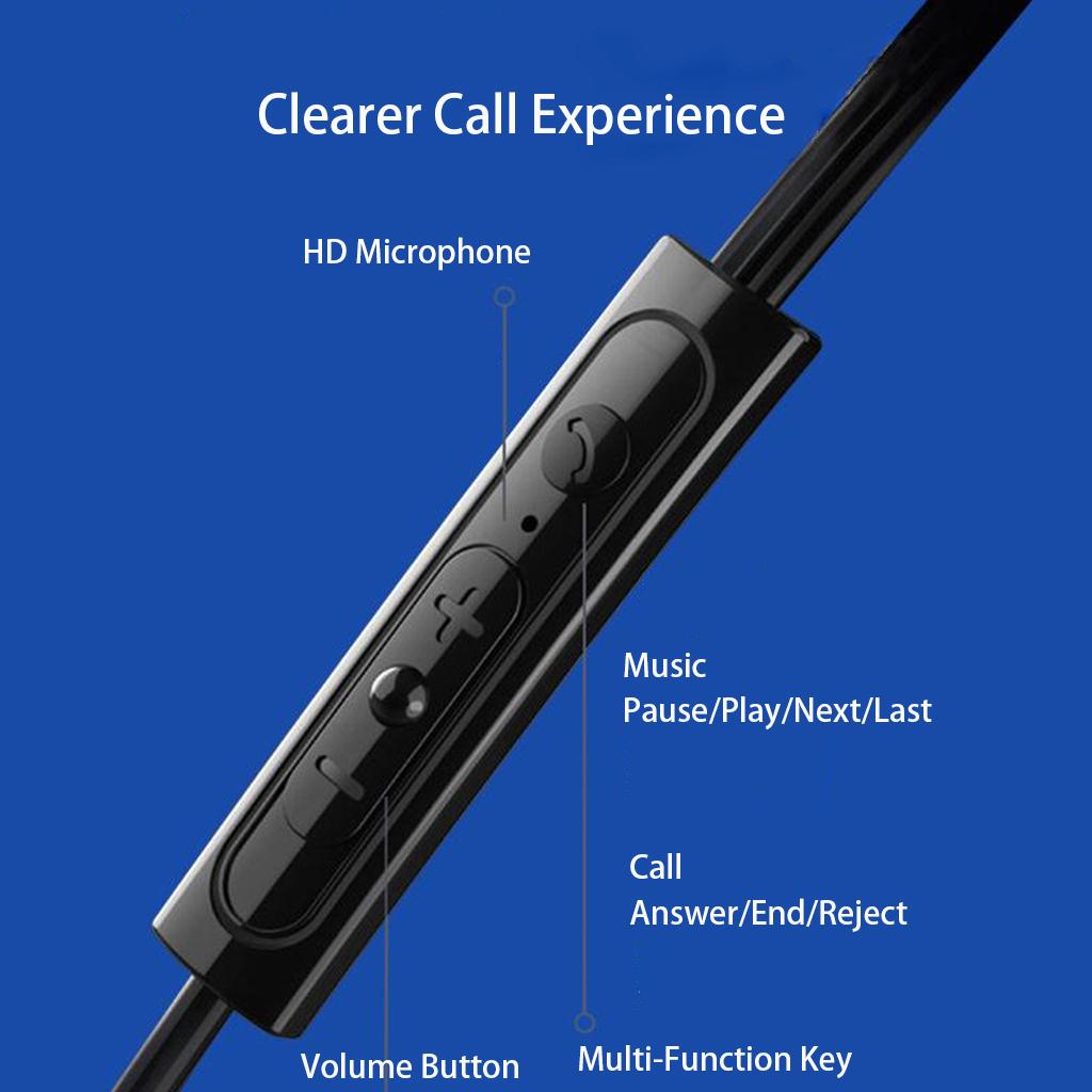 Dual Driver In-Ear Earphones Type-C Stereo Headphones Black