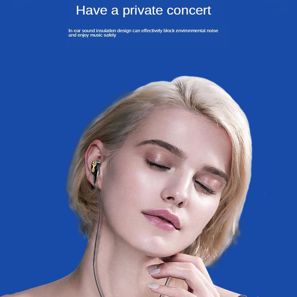 Dual Driver In-Ear Earphones Type-C Stereo Headphones White