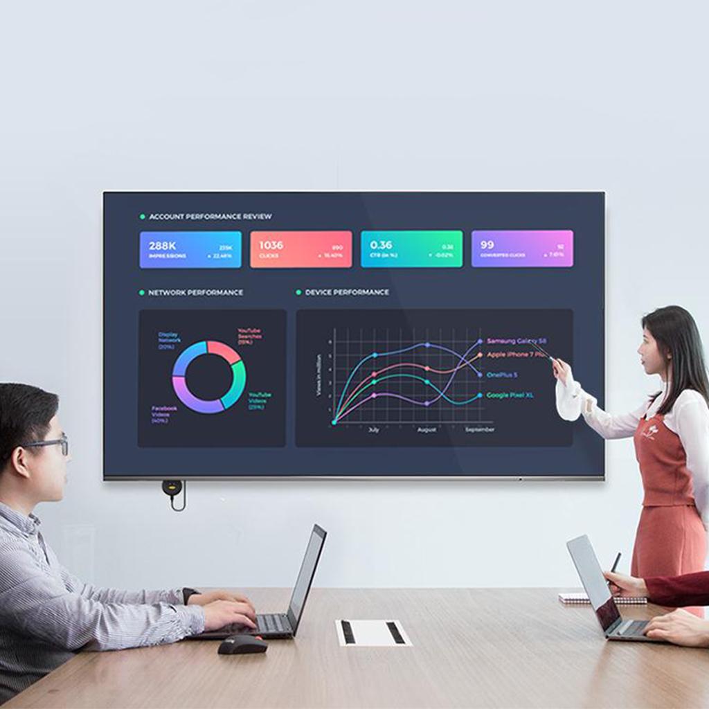 2.4G/5G WiFi Screen Display Receiver Quad Core HDMI 1080P TV Dongle White