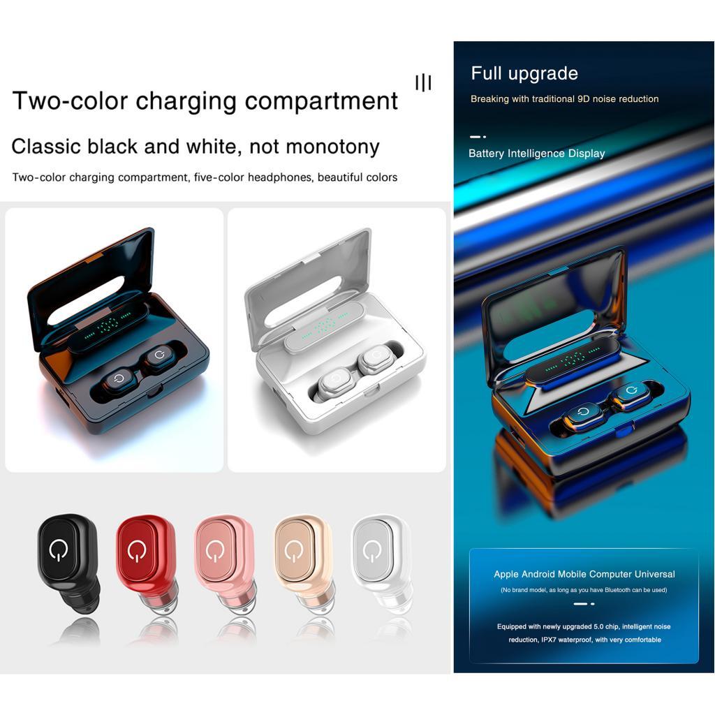 H60 Wireless Bluetooth In-Ear Earphone Earbud Noise Cancelling Black