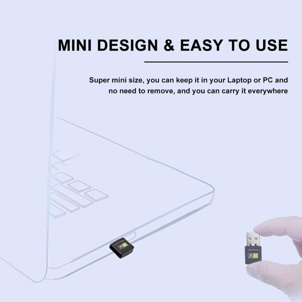 Drive-free 600Mbps USB Wireless Network WiFi Dongle Adapter w/ 2DBI Antenna