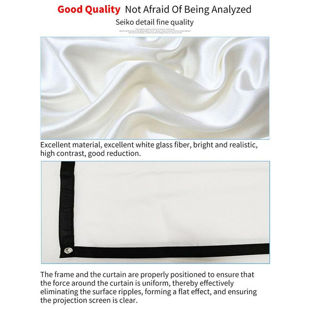 Portable Folding Projector Screen Home Theater Outdoor Camping 100 inch 16:9