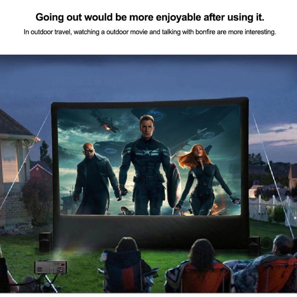 New Home Theater Cinema HDMI Portable HD Projector Entertainment Black