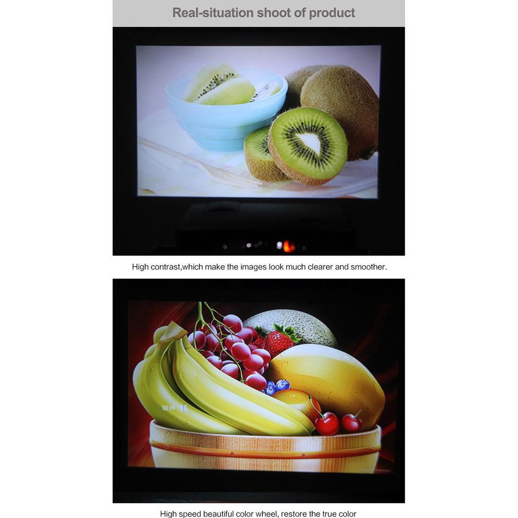 New Home Theater Cinema HDMI Portable HD Projector Entertainment Black