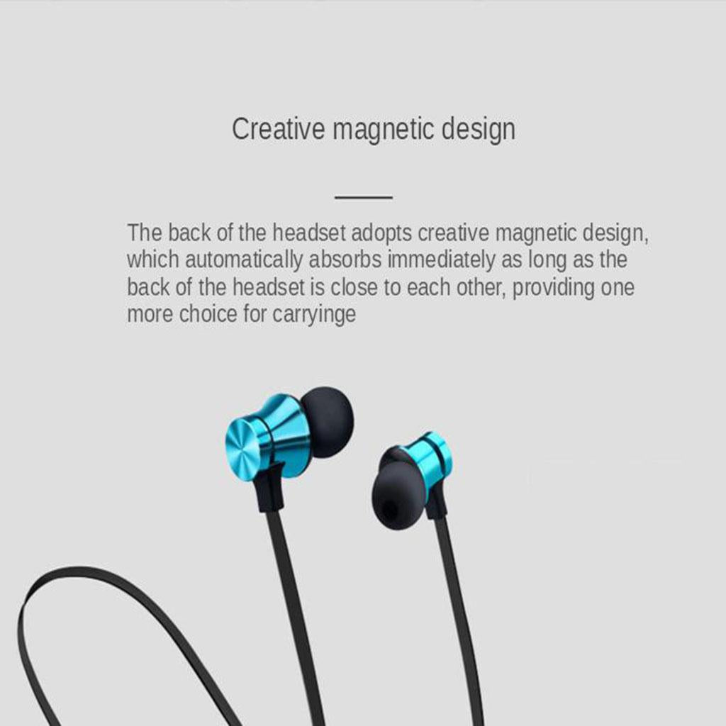 Magnetic Bluetooth In-ear Earphone Sport Blue