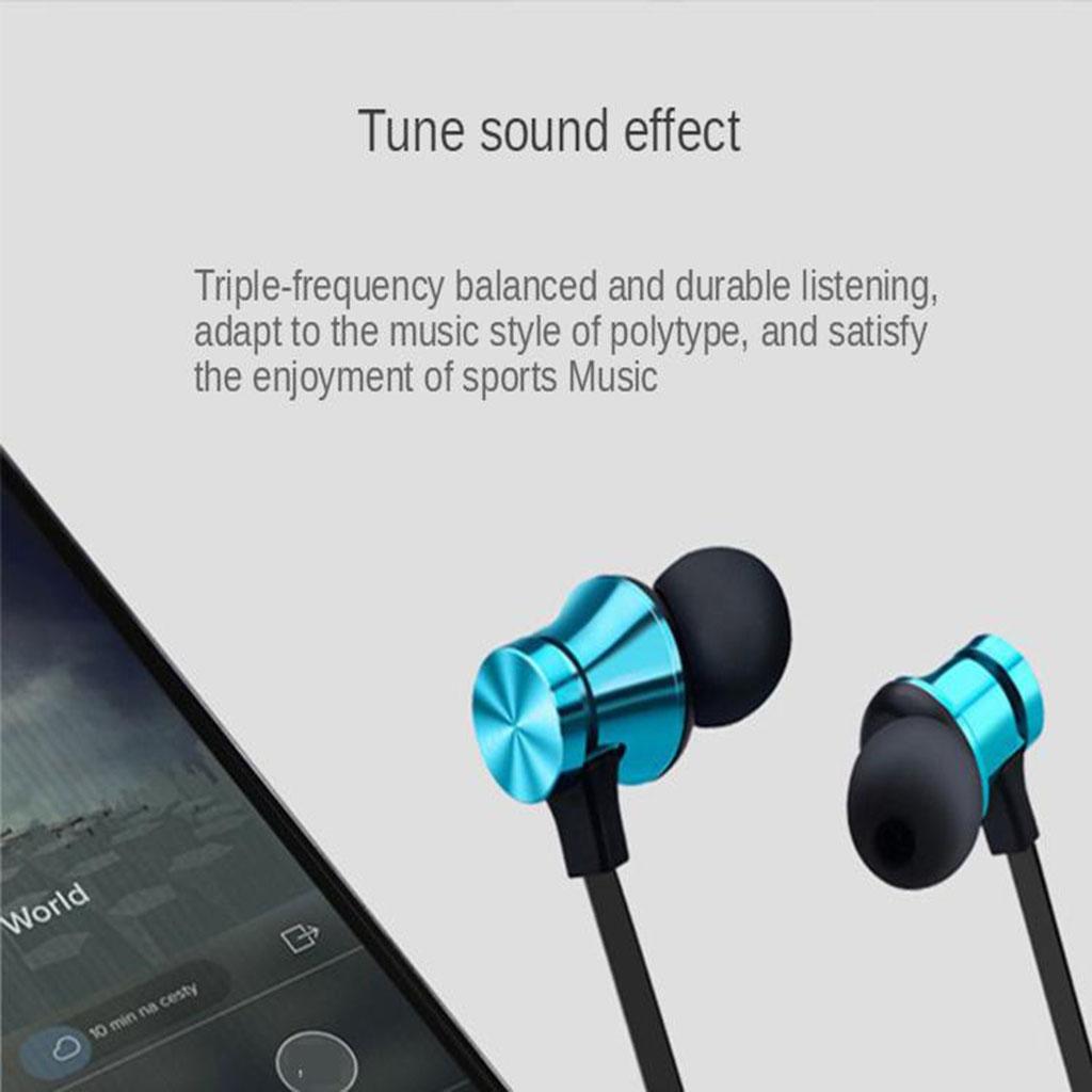 Magnetic Bluetooth In-ear Earphone Sport Blue