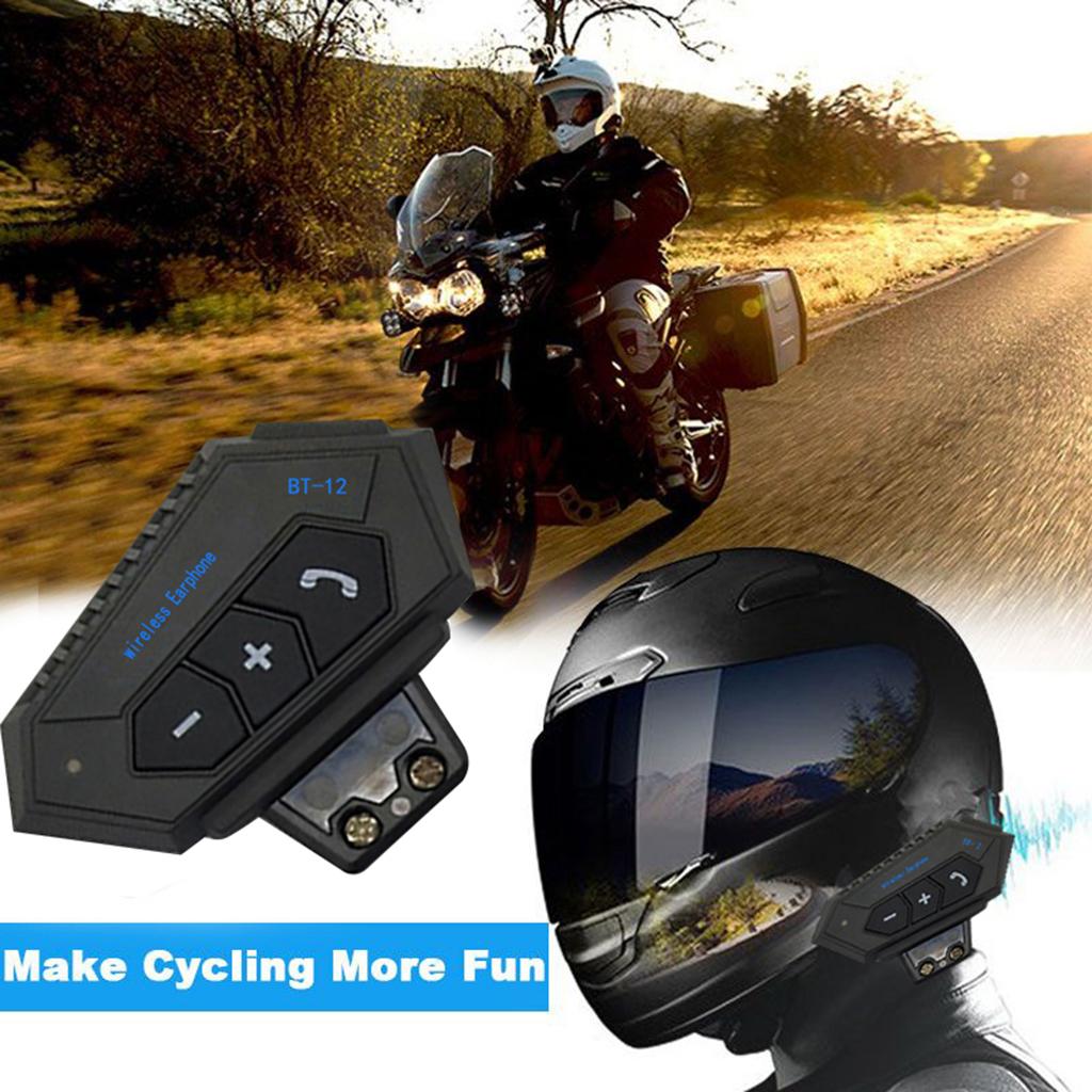 10m Bluetooth Motorcycle Headset Helmet Interphone Intercom Headset