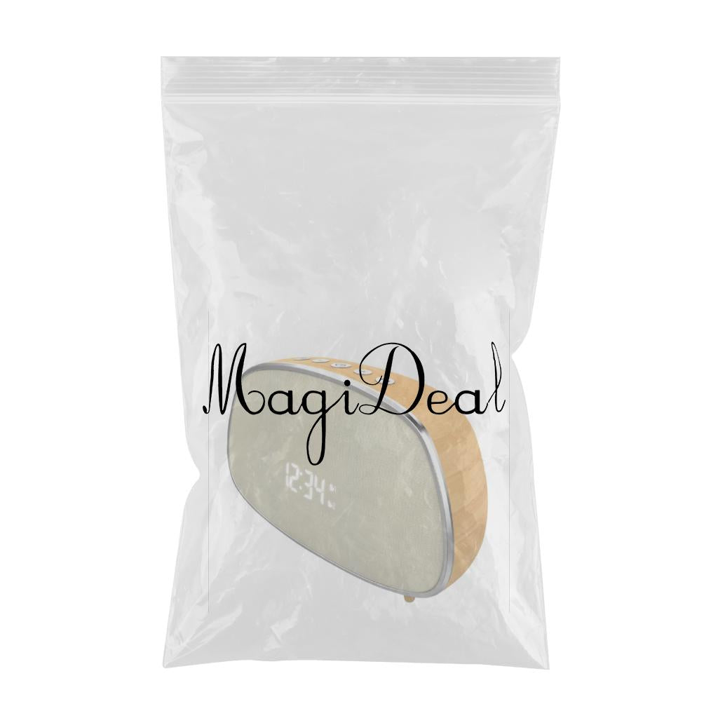 Wireless Bluetooth Portable Speaker FM Radio Digital LED Alarm Clock Orange