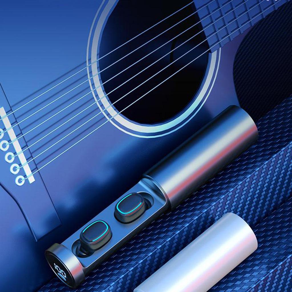 TWS Binaural Wireless Bluetooth 5.0 Sports Earbuds LED Power Display Black