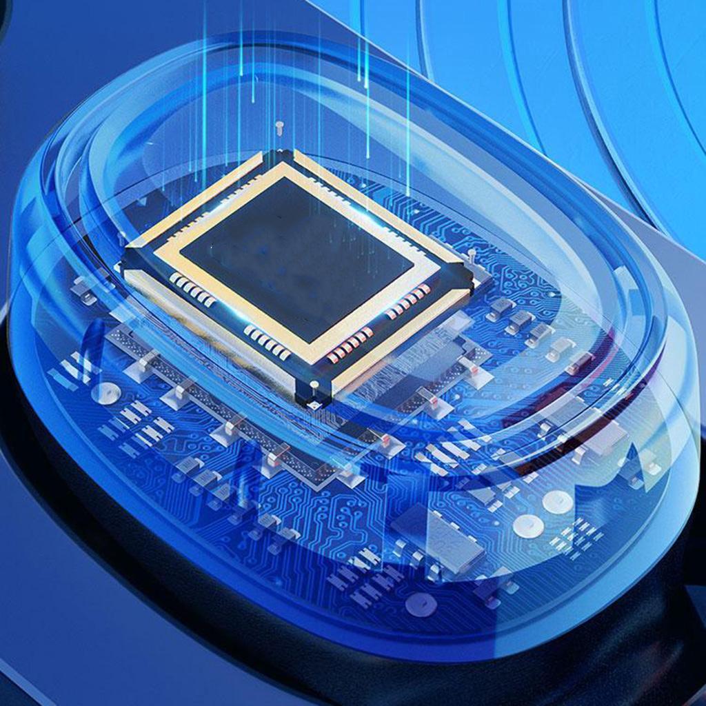 TWS Binaural Wireless Bluetooth 5.0 Sports Earbuds LED Power Display Black