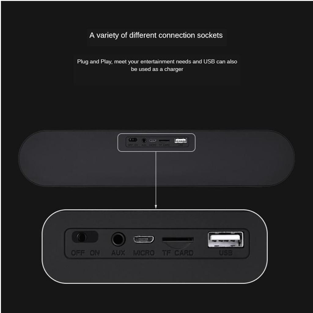 F1 Plus Wireless Bluetooth Speaker Sound box HiFi Bass Loudspeaker Black