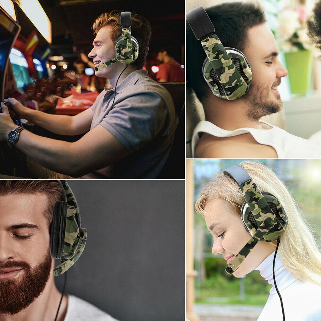 Camo Stereo 3.5mm Wired Gaming Headset with Mic for PS4 NS Xbox One 360