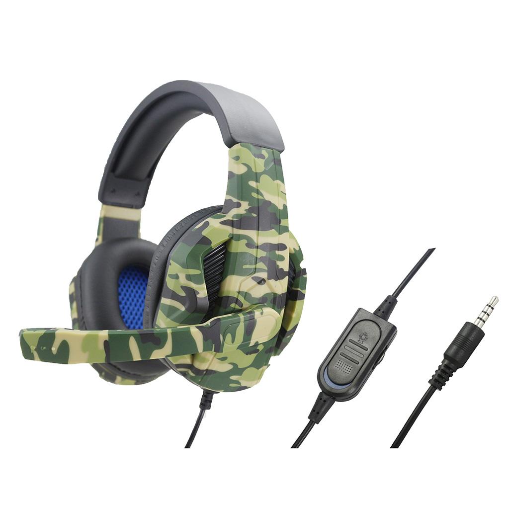 Camo Stereo 3.5mm Wired Gaming Headset with Mic for PS4 NS Xbox One 360