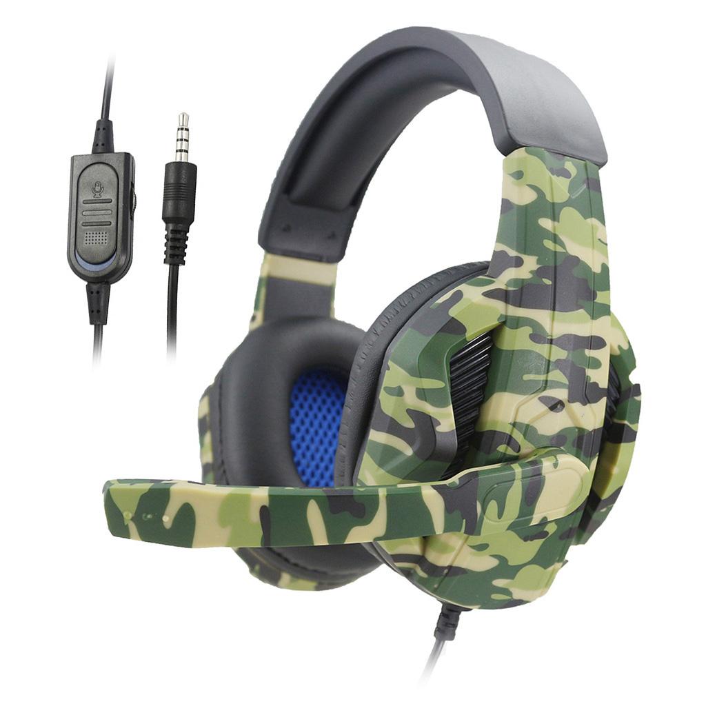 Camo Stereo 3.5mm Wired Gaming Headset with Mic for PS4 NS Xbox One 360