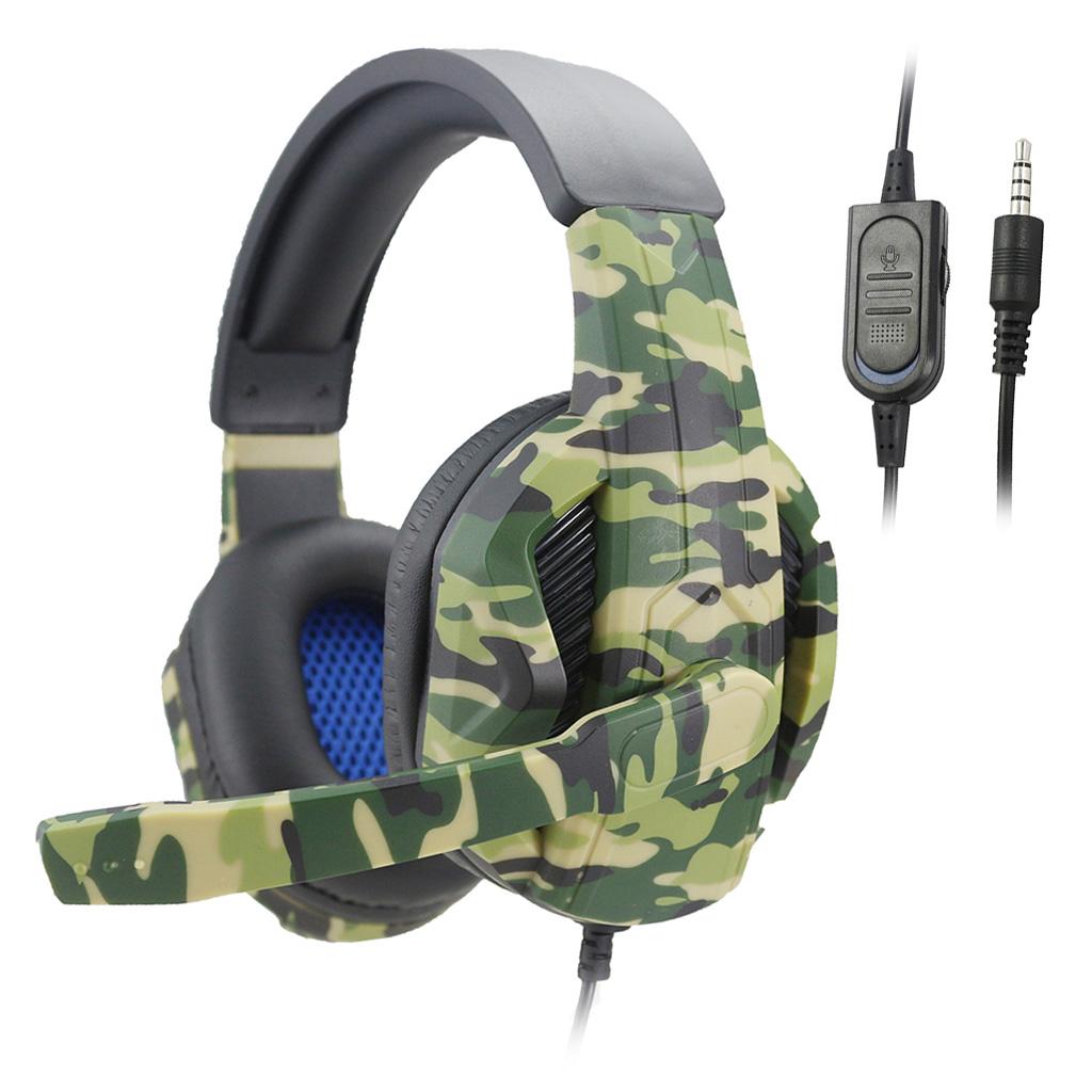 Camo Stereo 3.5mm Wired Gaming Headset with Mic for PS4 NS Xbox One 360