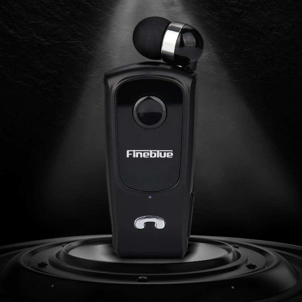 Fineblue Bluetooth Headset Collar Clip Earphone Universal Earpiece White