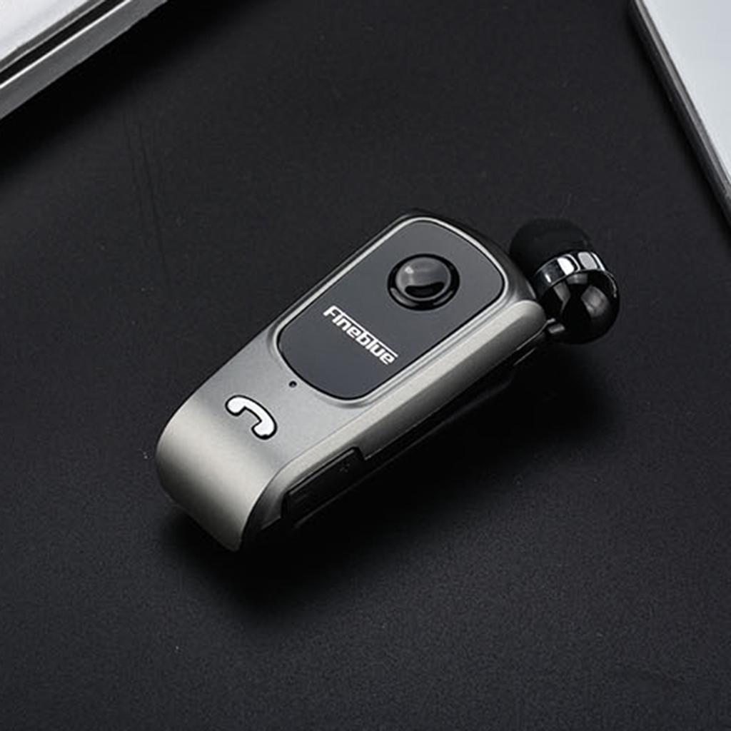 Fineblue Bluetooth Headset Collar Clip Earphone Universal Earpiece Gray