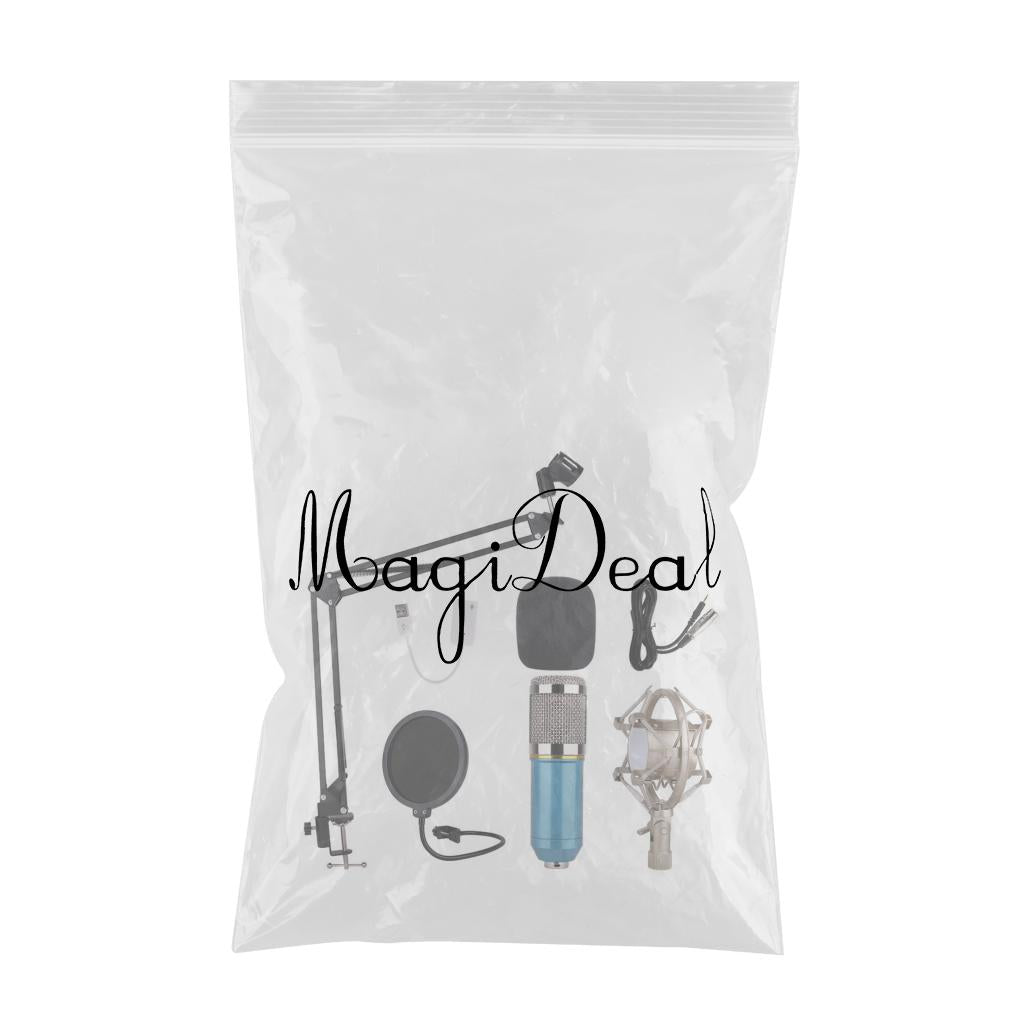 Condenser Microphone Kit BM-800 with Adjustable Mic Suspension Bracket Blue