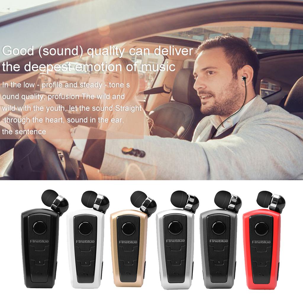 Mini In-Ear Bluetooth Headset Headphone Collar Clip Business Earphone Black
