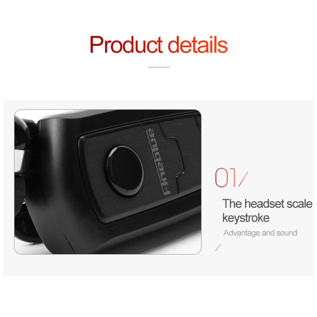 Mini In-Ear Bluetooth Headset Headphone Collar Clip Business Earphone Silver