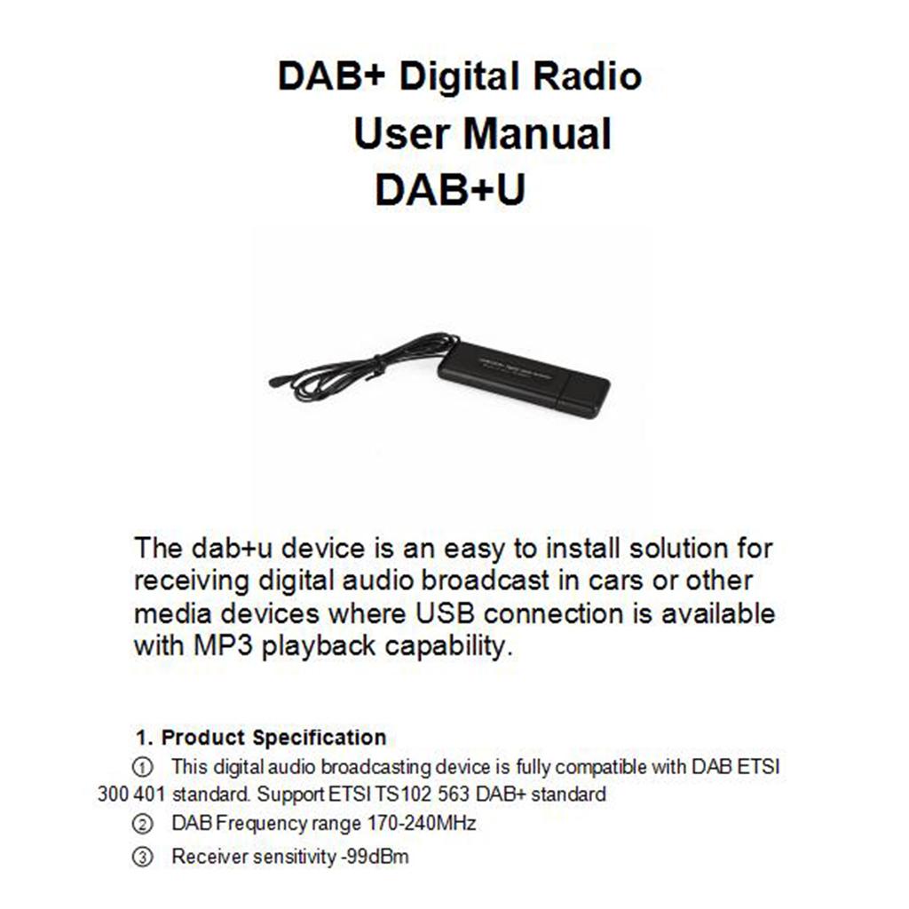 Portable DAB Digital Radio Receiver w/ Antenna U Disk Format Playback Radios