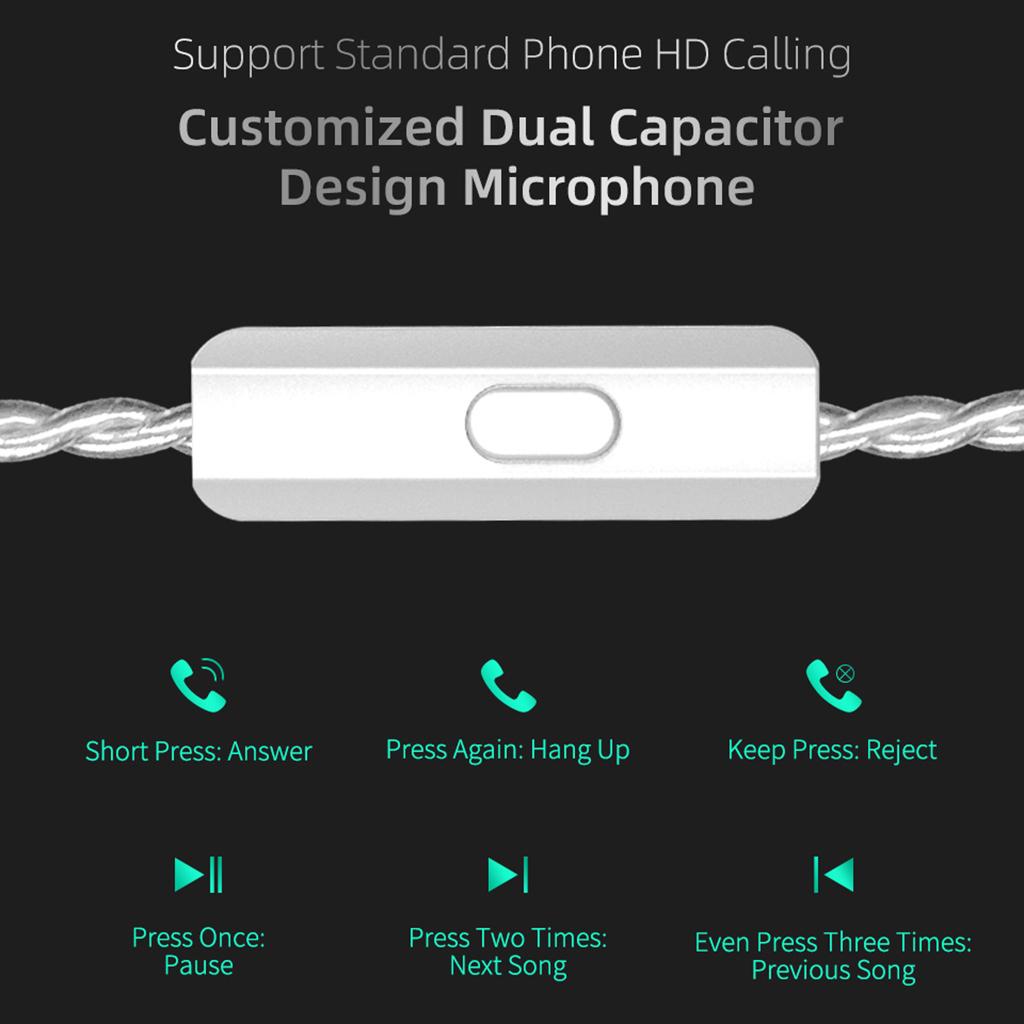 KZ ZST X Colorful In-Ear Earphone HiFi Purple 1BA+1DD with mic