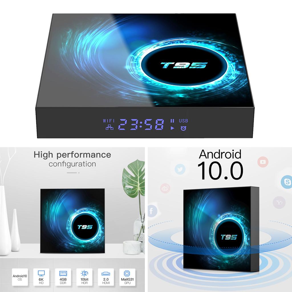 Quad Core Smart Media Player Digital STB 4GB+64GB UK Plug Single Frequency