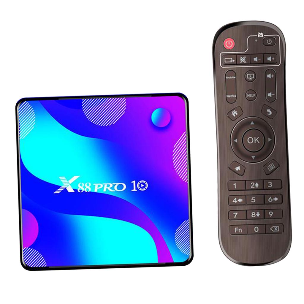 4K Ultra HD X88 PRO 10 Quad Core Smart Media Player 4G+64G US Plug