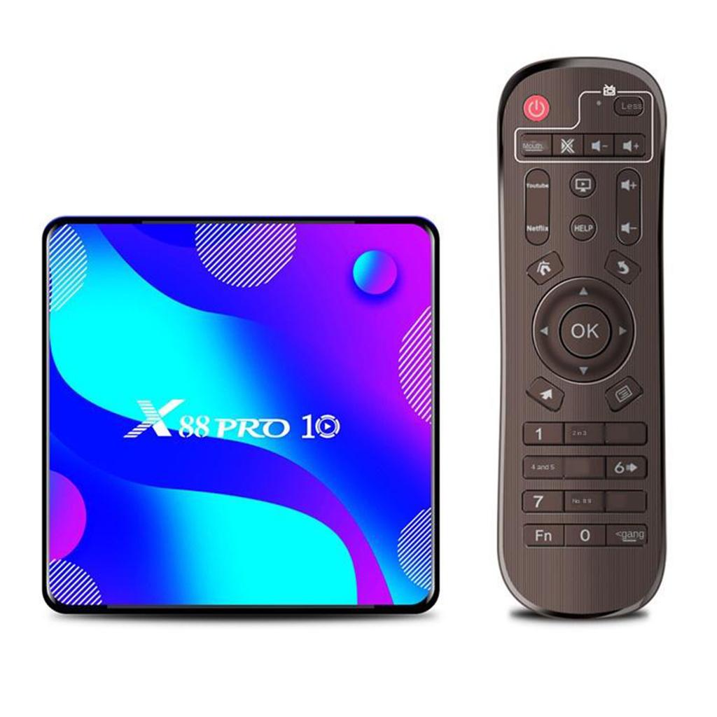 4K Ultra HD X88 PRO 10 Quad Core Smart Media Player 4G+64G UK Plug