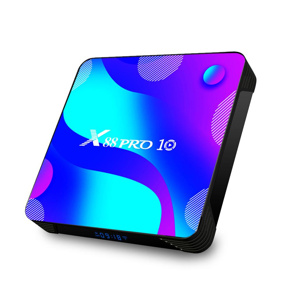 4K Ultra HD X88 PRO 10 Quad Core Smart Media Player RK3318  4G+32G US Plug