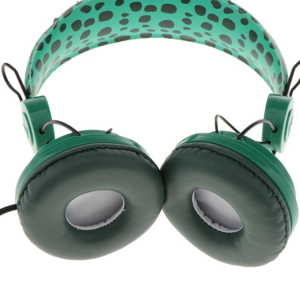 Cute Dinosaur Cartoon Kids Boys Wired Headphone Headset With Microphone