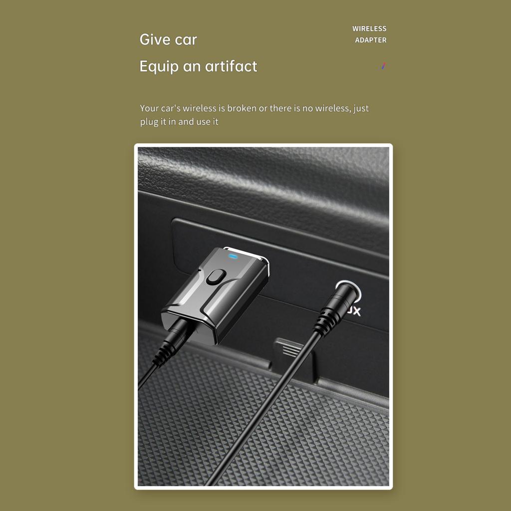 2in1 USB Bluetooth 5.0 Audio Transmitter Receiver Adapter for TV PC Car AUX