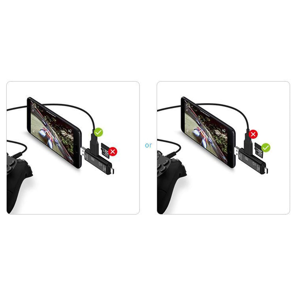 Memory Card Reader Micro USB OTG Adapter TF Card Adapter Black