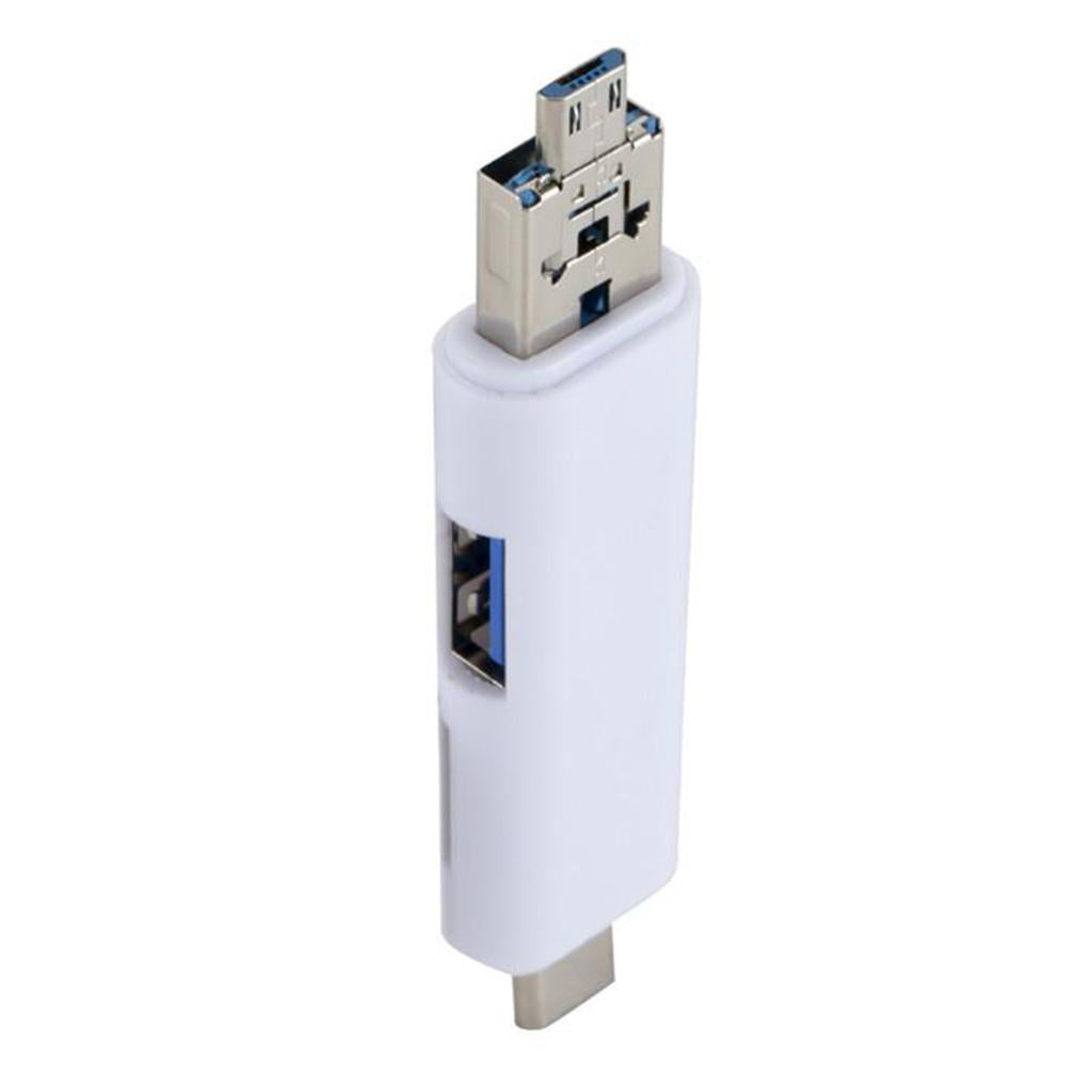 Memory Card Reader Micro USB OTG Adapter TF Card Adapter White