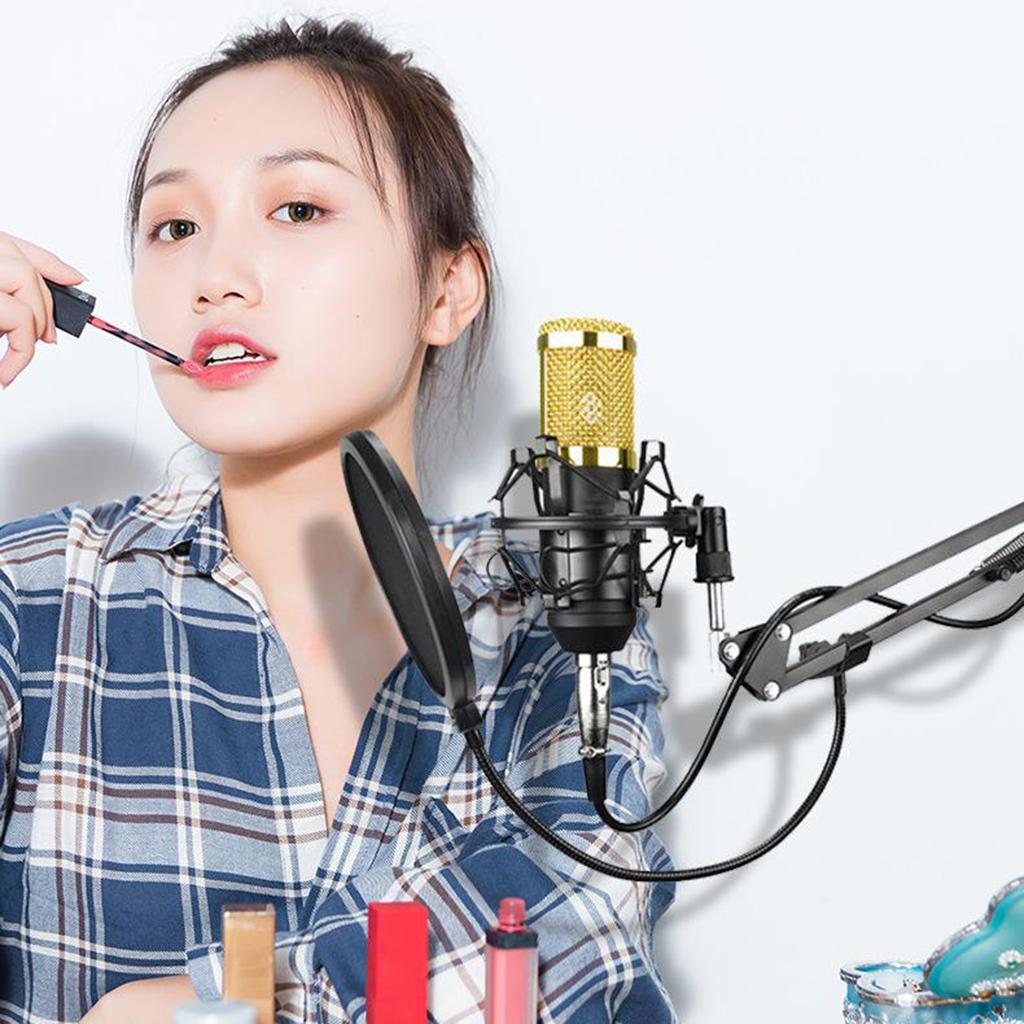 Condenser Microphone Kit for Studio Recording Black A