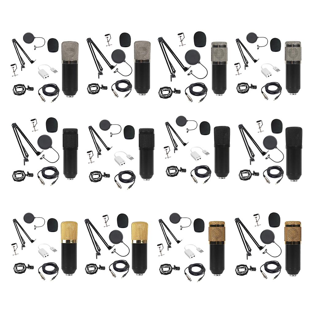 Condenser Microphone Kit for Studio Recording Black A