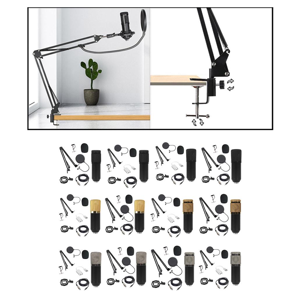 Condenser Microphone Kit for Studio Recording Black A