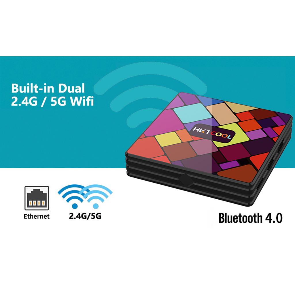 HK1 COOL Android 9.0 Box RK3318 Quad-Core 2.4G/5G Set Top Box 4GB+64GB UK
