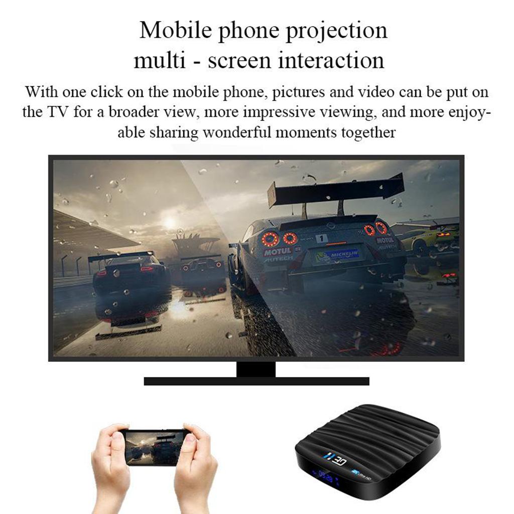 Android 10 Media Player 3D Video Wifi Bluetooth Smart Top Box 4GB+64GB UK