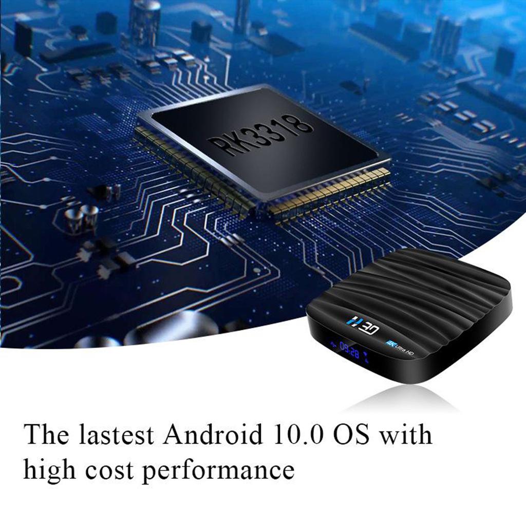 Android 10 Media Player 3D Video Wifi Bluetooth Smart Top Box 2GB+16GB US