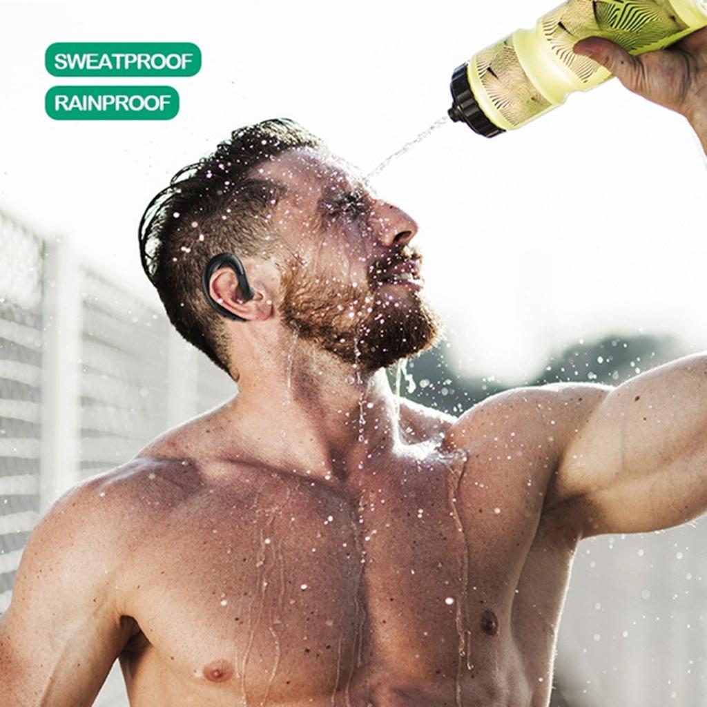 F88 Bone Conduction Bluetooth Ear-Hook Single Headphone red